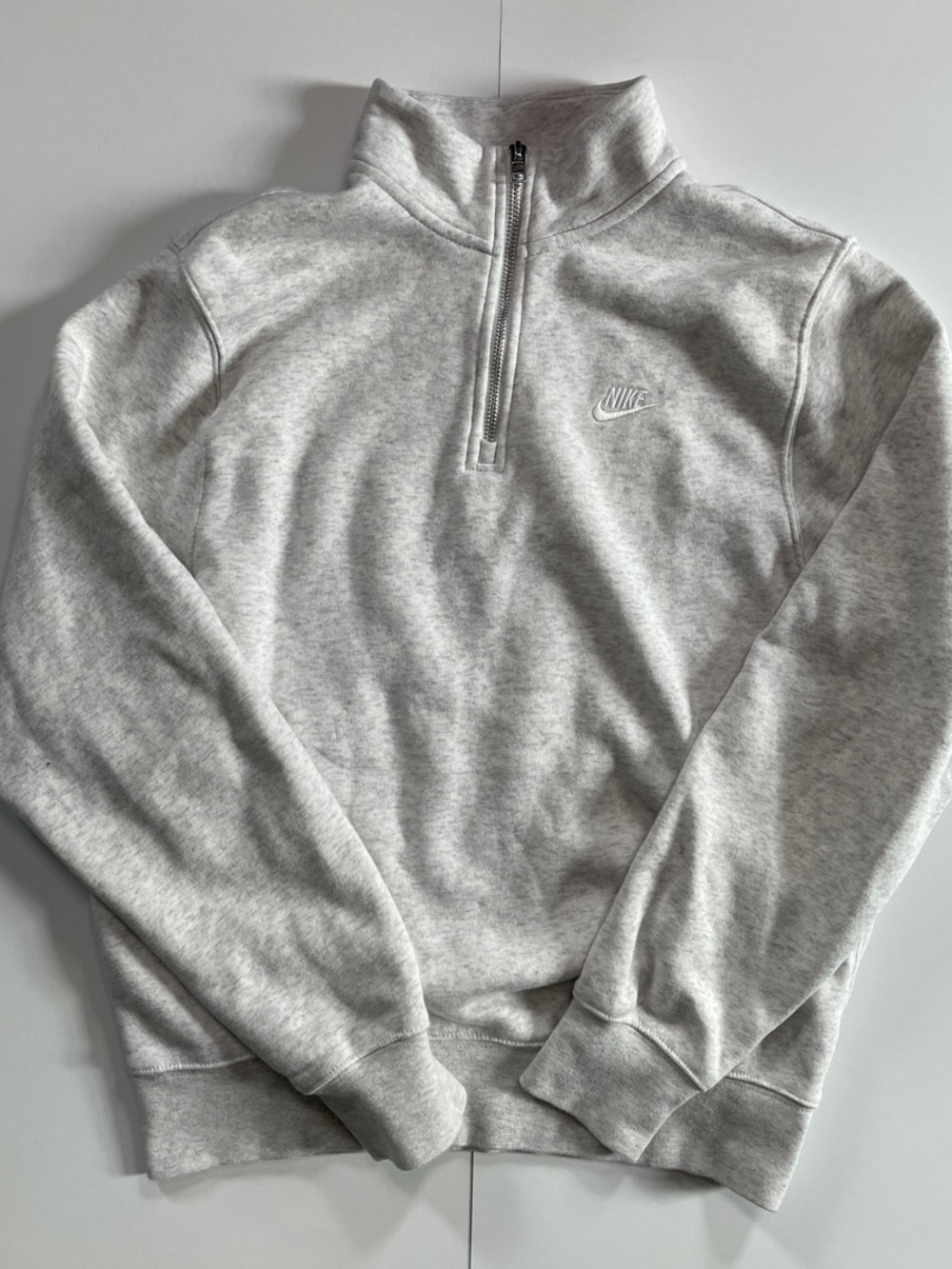 Nike Men's Sportswear Club Birch Heather 1/2-Zip Fleece Top